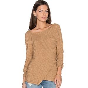Free People Love & Harmony Beige Wool Blend Ribbed Sweater Size Small